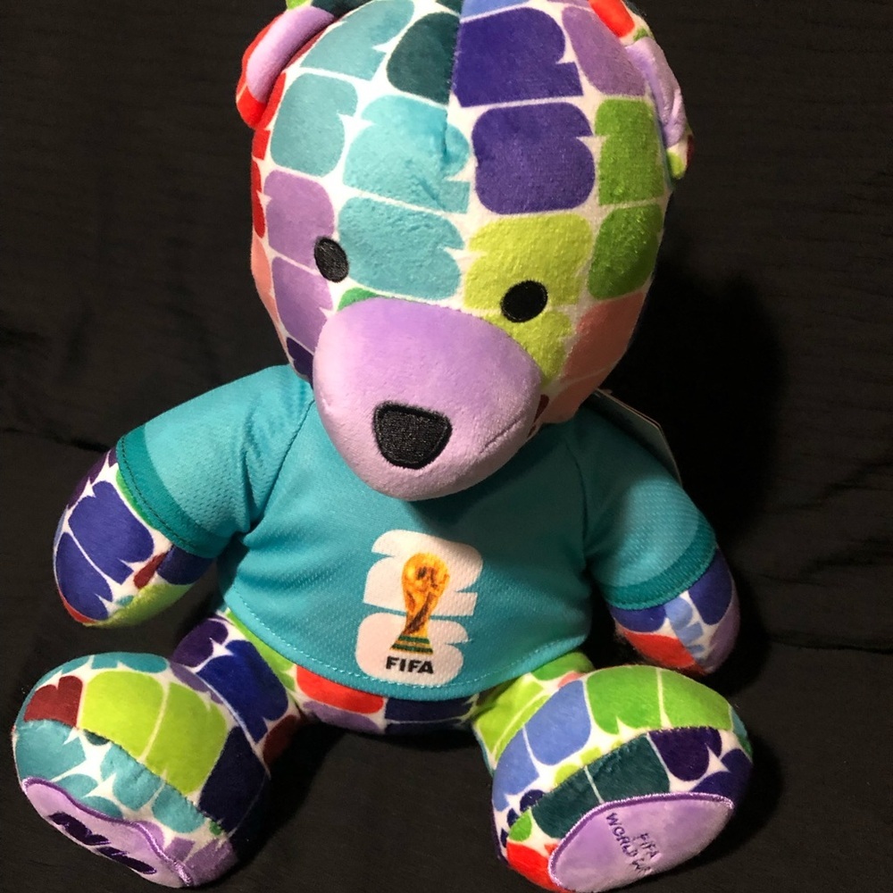 FIFA World Cup 2026 10-Inch Colorful Bear Plush - Official 2026 World Cup Rare